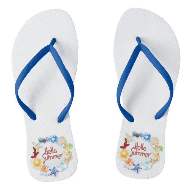 Hello Summer Flip Flops (Footbed)