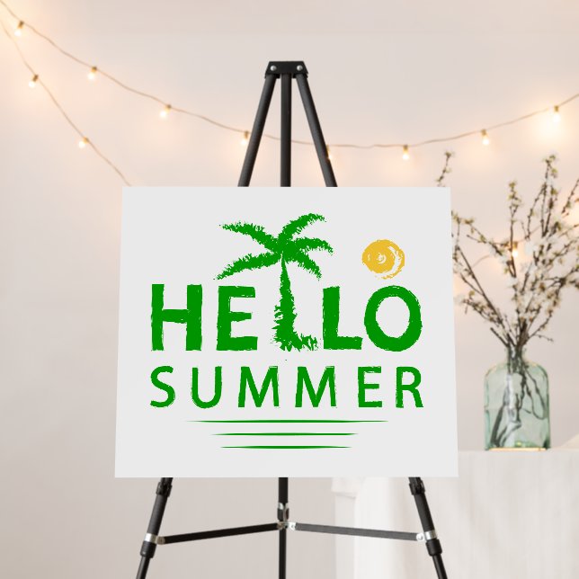 Hello Summer Foam Board (In Situ (Stand))
