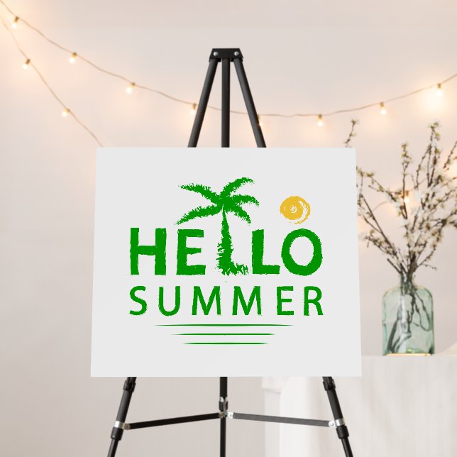 Hello Summer Foam Board (In Situ (Stand))