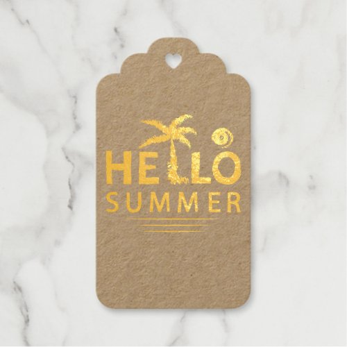 Hello Summer Foil Gift Tags