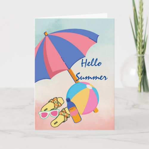 Hello Summer Full On Fun Times Card