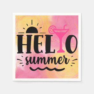 Hello Summer Fun Party Napkins
