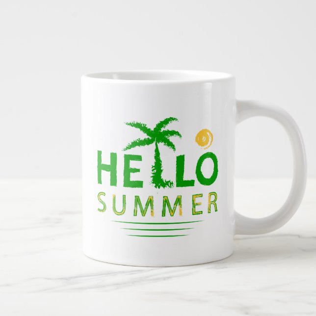 Hello Summer Giant Coffee Mug (Right)