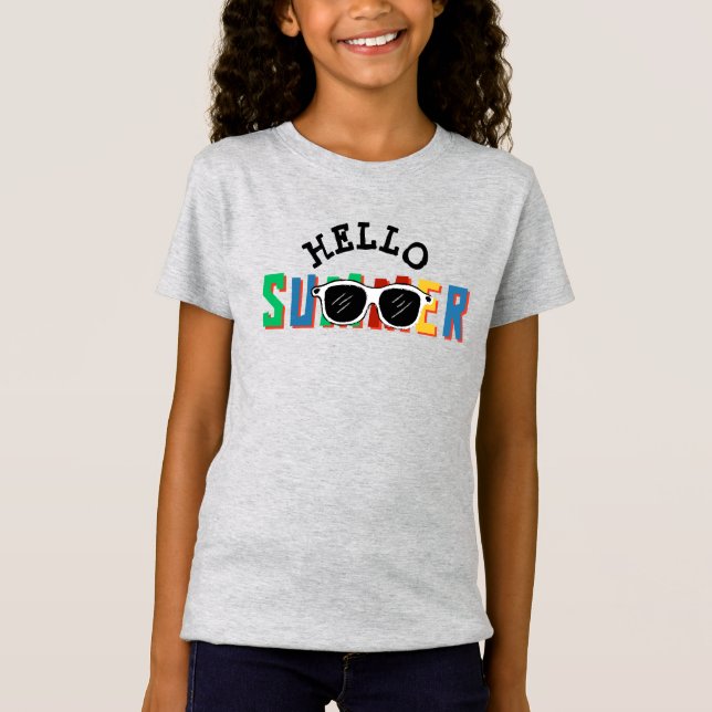 Hello Summer Girls  T-Shirt (Front)