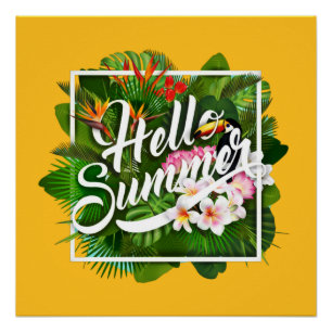 Hello Summer Glossy Poster