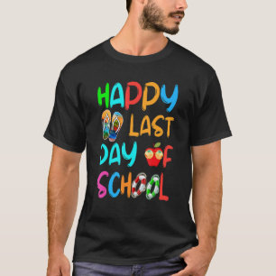 Hello Summer Happy Last Day Of School Teacher Stud T-Shirt