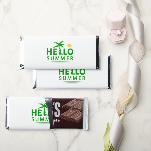 Hello Summer Hershey Bar Favors (Front)