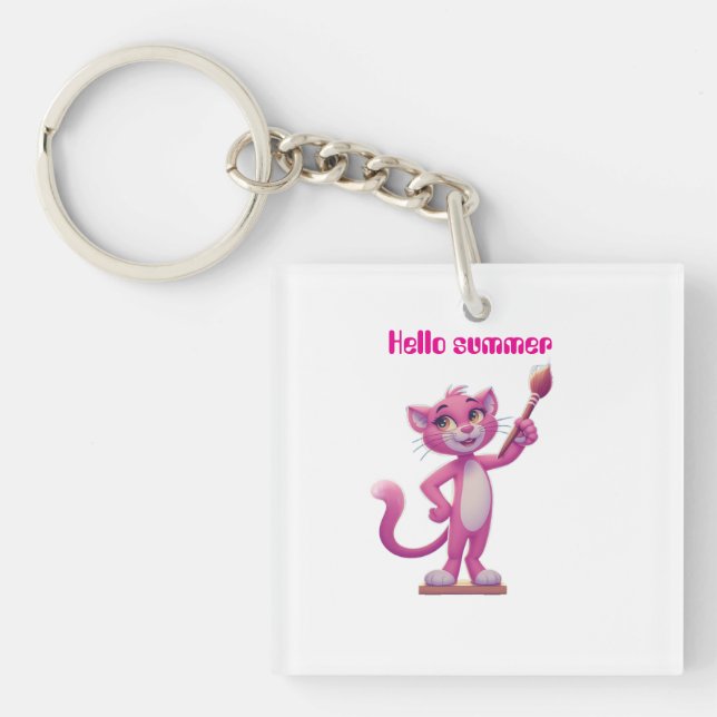 Hello summer  keychain (Front)