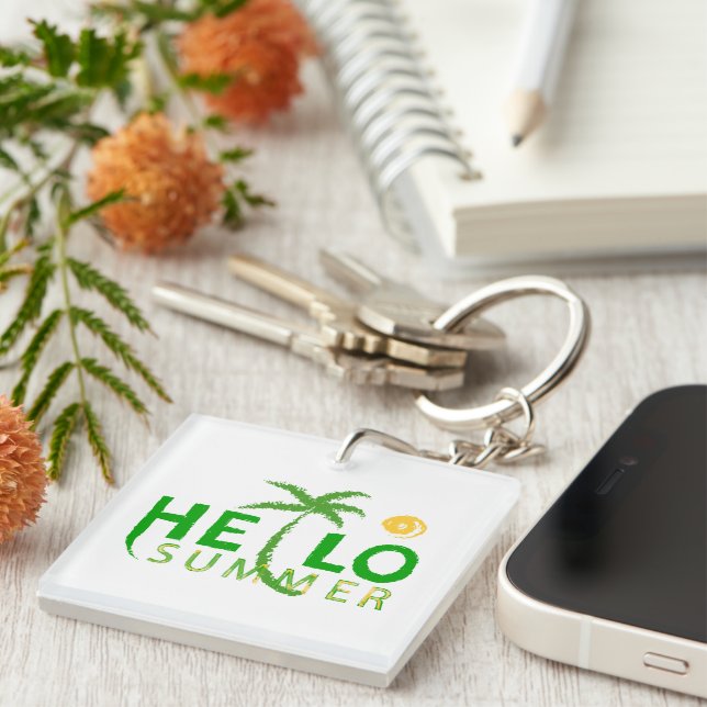 Hello Summer Keychain (Front Right)
