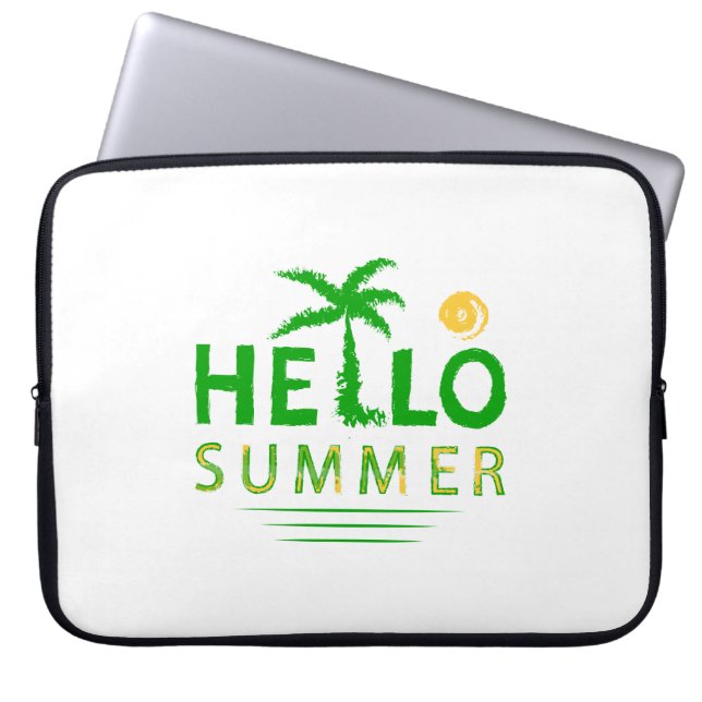 Hello Summer Laptop Sleeve (Front)
