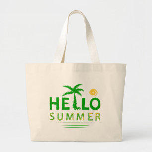 Hello Summer Large Tote Bag