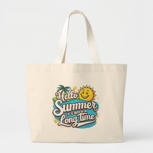 Hello Summer  Large Tote Bag