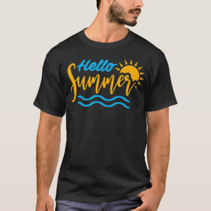 HELLO SUMMER Last Day School Teacher Student Beach T-Shirt