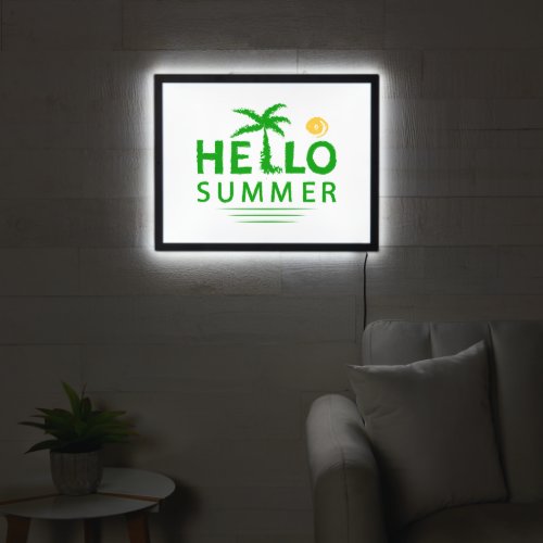 Hello Summer LED Sign