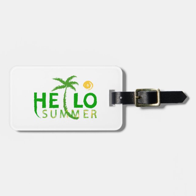 Hello Summer Luggage Tag (Front Horizontal)
