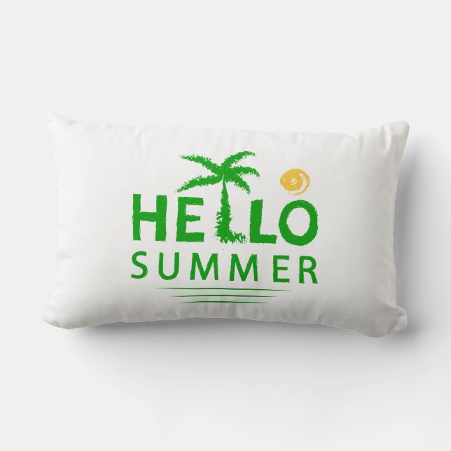 Hello Summer Lumbar Pillow (Back)