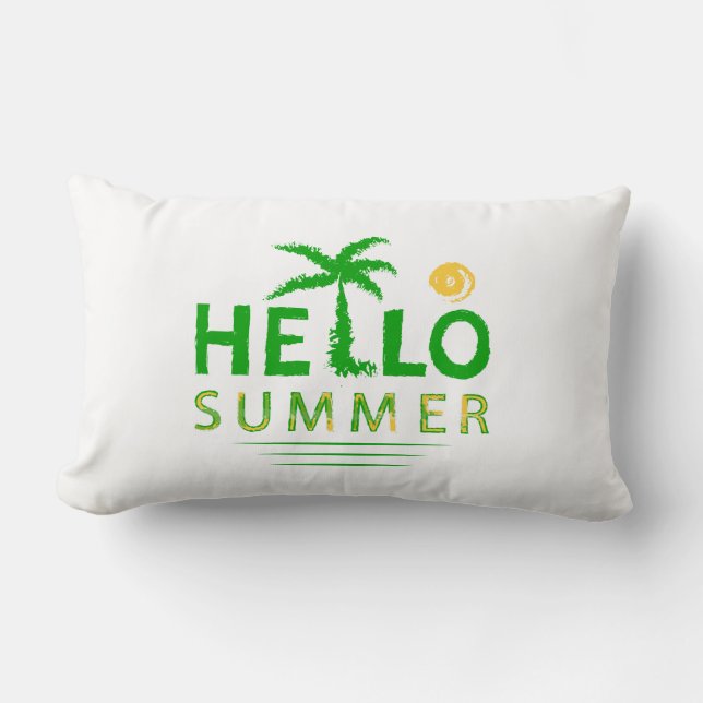 Hello Summer Lumbar Pillow (Front)