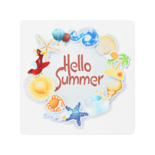 Hello Summer Metal Print