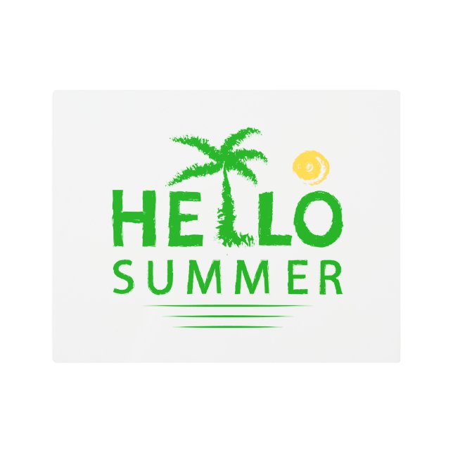 Hello Summer Metal Print (Front)
