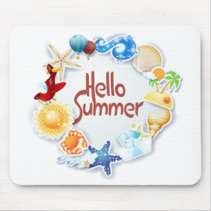 Hello Summer Mouse Pad