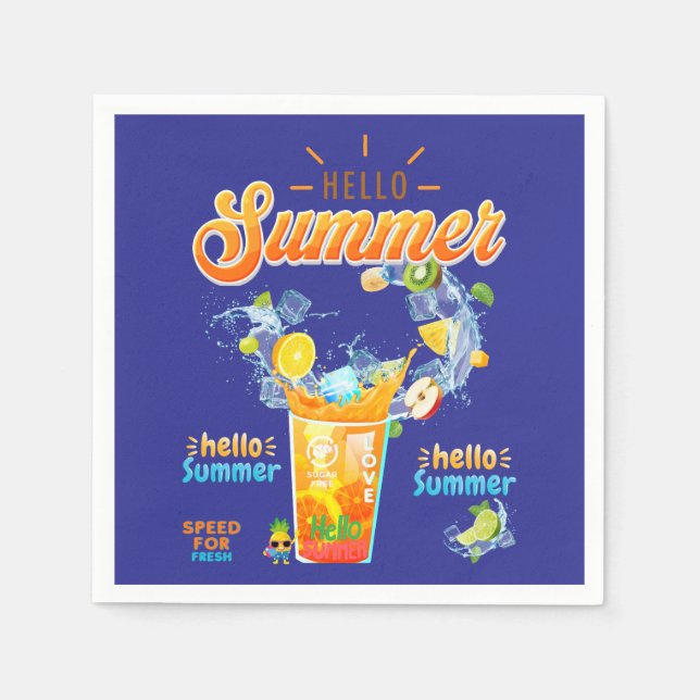 Hello Summer Napkins (Front)
