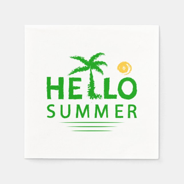 Hello Summer Napkins (Front)