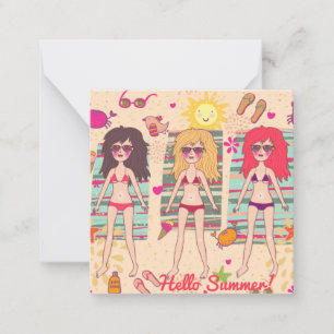 Hello Summer Note Card