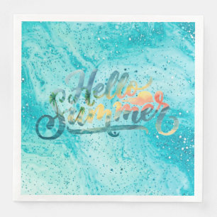 Hello Summer Paper Dinner Napkins