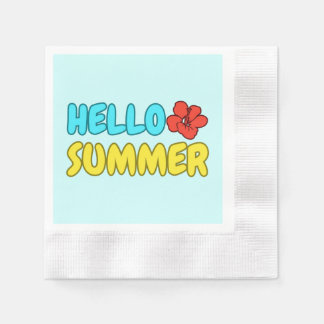 Hello Summer Paper Napkins