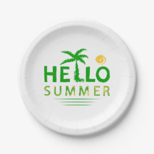 Hello Summer Paper Plates