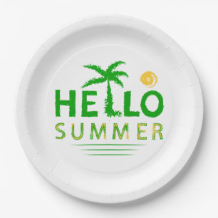 Hello Summer Paper Plates