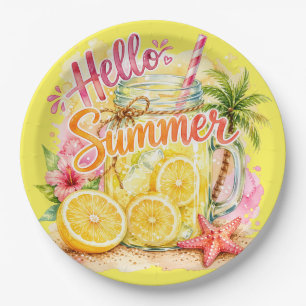 "Hello Summer" Paper Plates