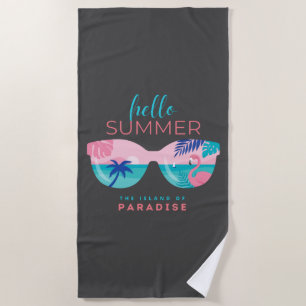 Hello Summer Paradise Beach Towel