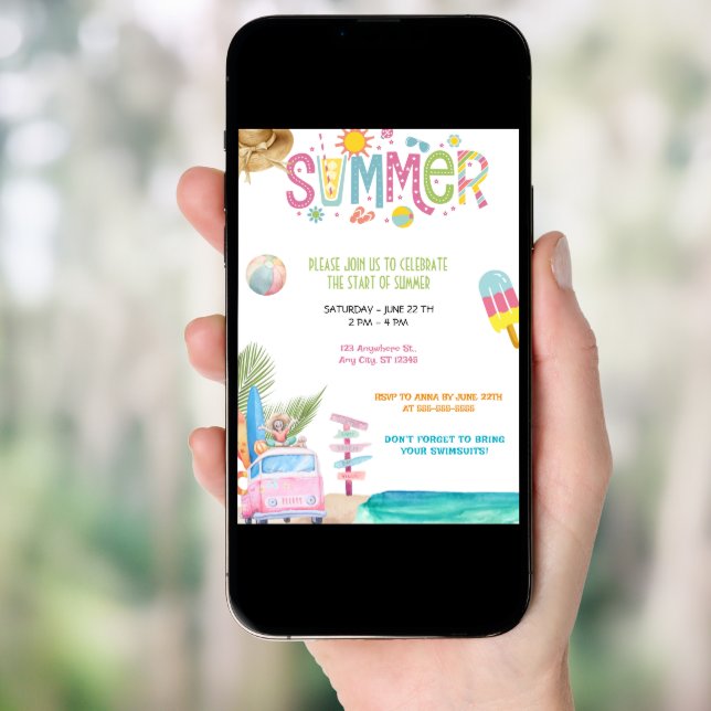 hello summer party  invitation (Front Digital)