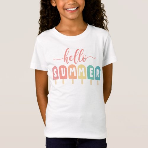 Hello Summer Pastel Vacation Gift T_Shirt