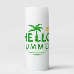Hello Summer Pillar Candle