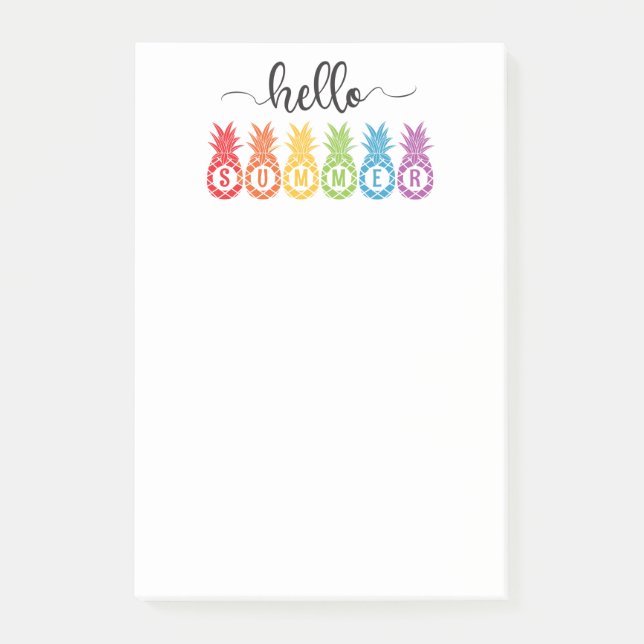 Hello Summer Pineapple Post-it Notes (Front)