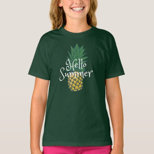 Hello Summer Pineapple T_Shirt
