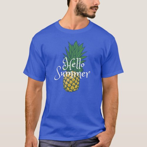Hello Summer Pineapple T_Shirt