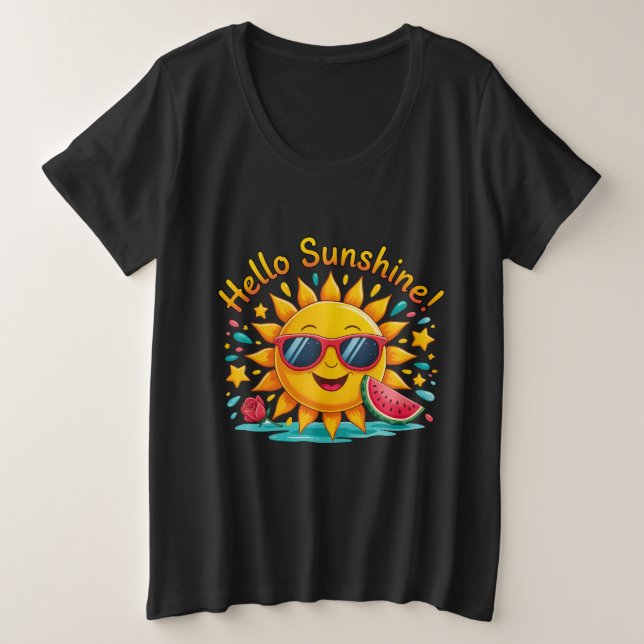 Hello Summer  Plus Size T-Shirt (Design Front)