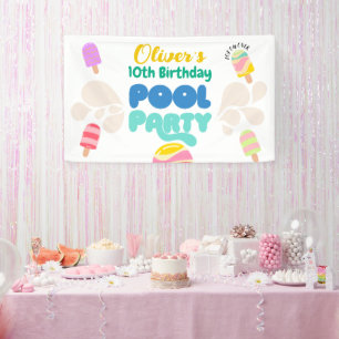 Hello Summer! Pool Party Invitation Banner