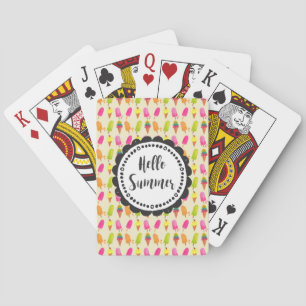 Hello Summer Popsicles and Ice Cream Poker Cards