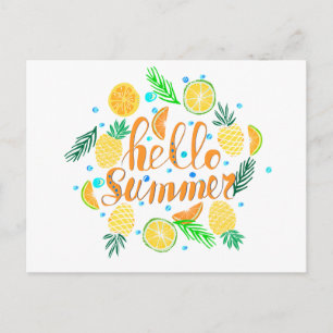 Hello summer postcard