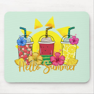 Hello Summer   Refreshing Tropical Fruit Smoothie Mouse Pad