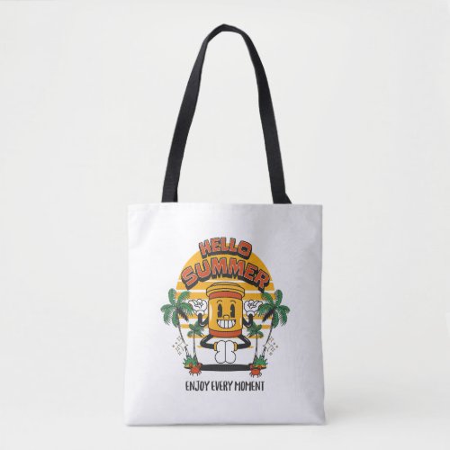 Hello Summer Retro Mascot Tote Bag
