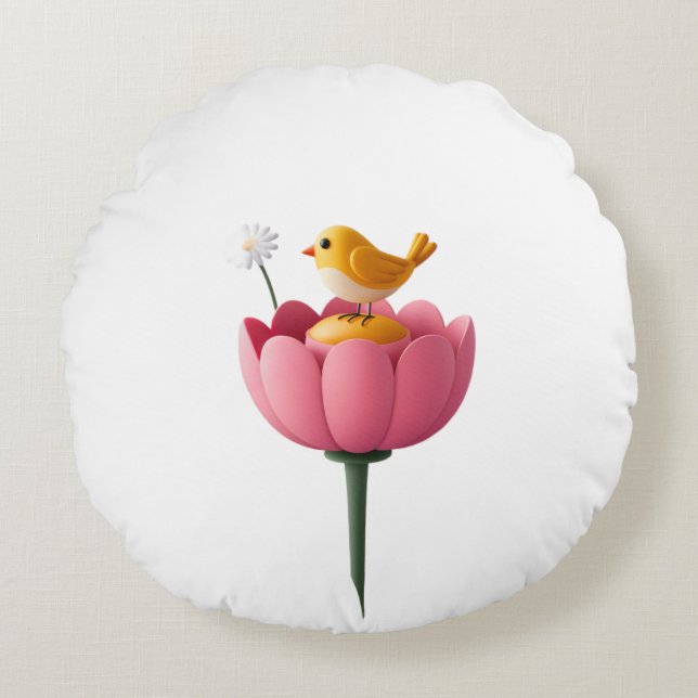 Hello summer  round pillow (Front)