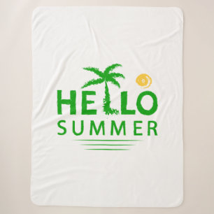 Hello Summer Sherpa Blanket
