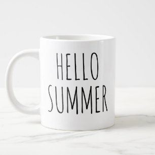 "Hello Summer" Simple Modern Farmhouse Giant Coffee Mug