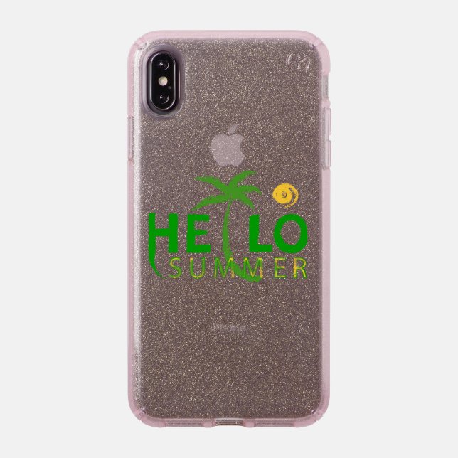 Hello Summer Speck iPhone XS Max Case (Front (Black Phone))