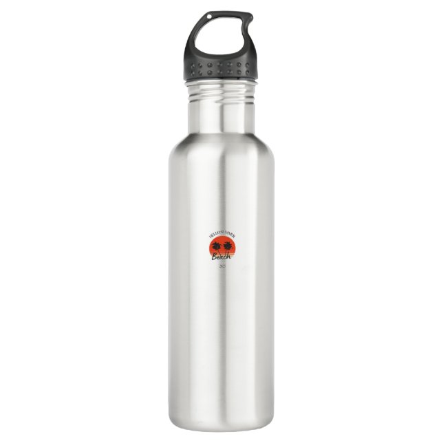 hello summer stainless steel water bottle (Front)